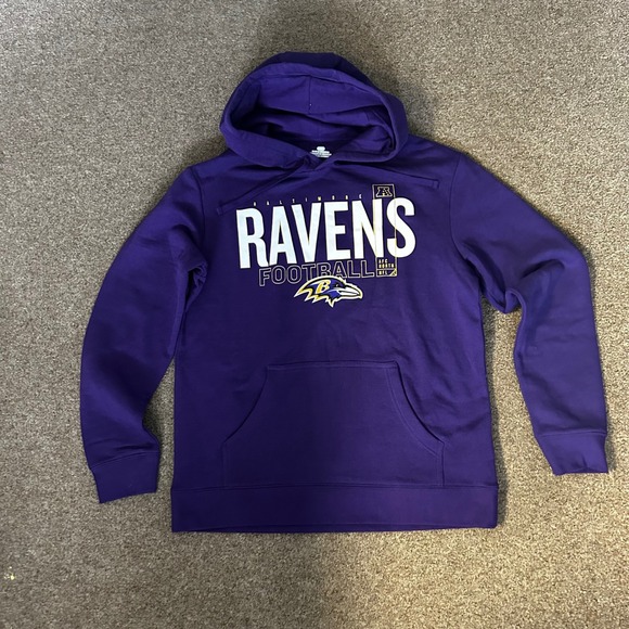 Fanatics Other - Fanatics Baltimore Ravens NFL Football Hoodie Mens Large Purple Pullover Fleece